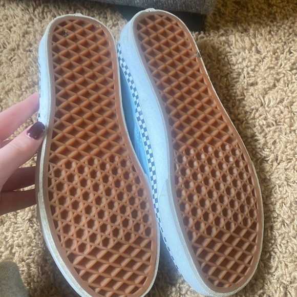 Womens 7.5 vans slip on checkered vans - Picture 7 of 7
